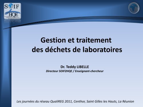 Gestion et traitement des dÃ©chets de laboratoires