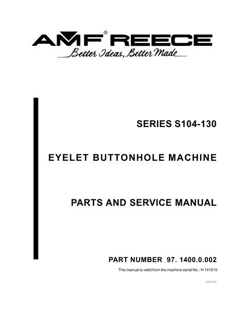 Service Manual - AMF Reece