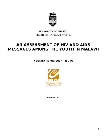 an assessment of hiv and aids messages among the youth in malawi