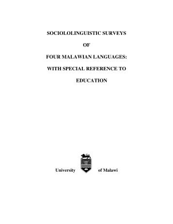 SOCIOLOLINGUISTIC SURVEYS - Centre for Language Studies