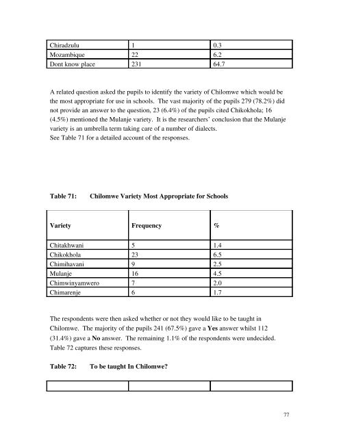 SOCIOLOLINGUISTIC SURVEYS - Centre for Language Studies