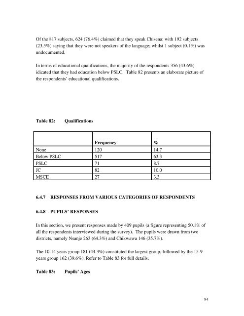 SOCIOLOLINGUISTIC SURVEYS - Centre for Language Studies