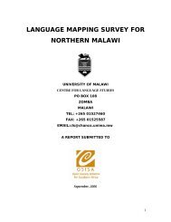 languages and area spoken for chitipa - Centre for Language Studies