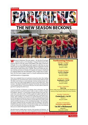 Parknews02 - Rosslyn Park FC