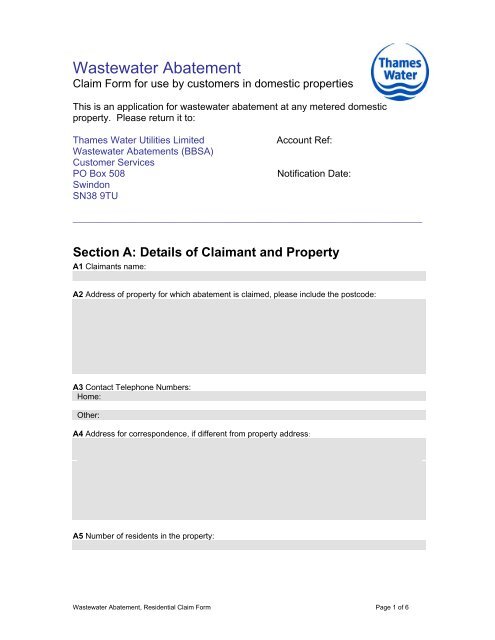 domestic-application-form-thames-water