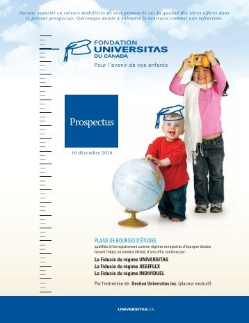 sommaire du prospecTus - Fonds Universitas
