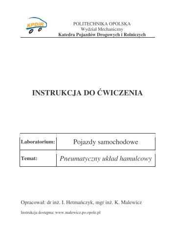 Pneumatyczny ukÅad hamulcowy - malewicz.po.opole.pl