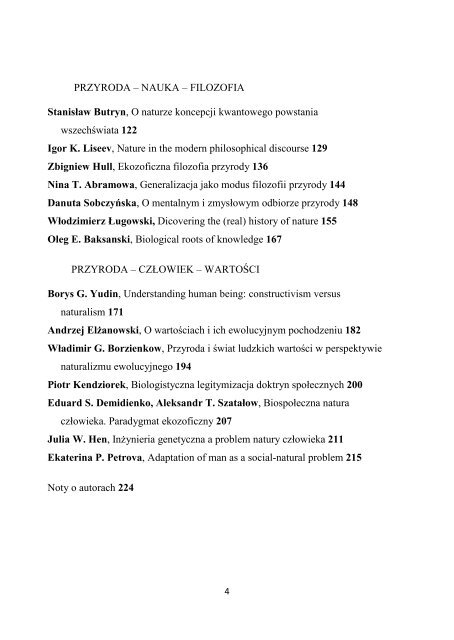 filozofia przyrody â dziÅ - Instytut Filozofii i Socjologii PAN