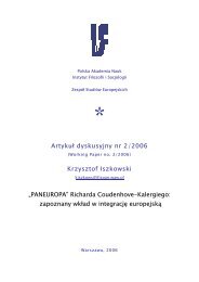 ArtykuÅ dyskusyjny nr 2/2006 Krzysztof Iszkowski âPANEUROPA ...