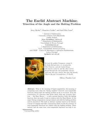 The Euclid Abstract Machine: - Centro de MatemÃ¡tica e AplicaÃ§Ãµes ...