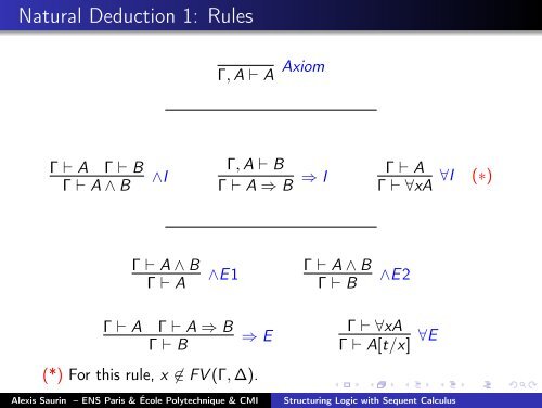 Structuring Logic with Sequent Calculus