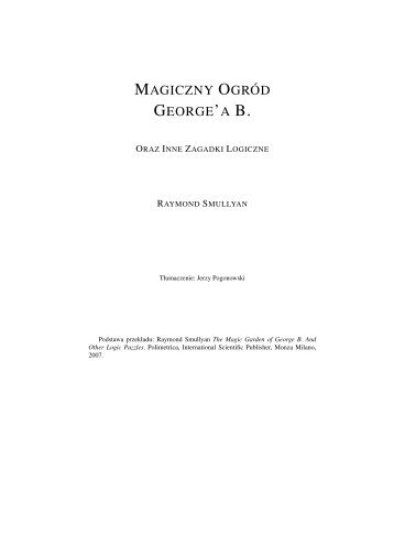 The Magic Garden of George B. And Other Logic Puzzles