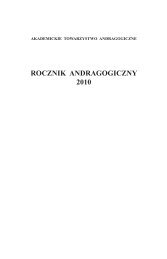 ROCZNIK ANDRAGOGICZNY 2010 - Akademickie Towarzystwo ...