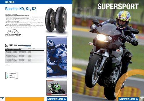 TECHNICAL DATABOOK 2010 - Motorcycletyresuk.com