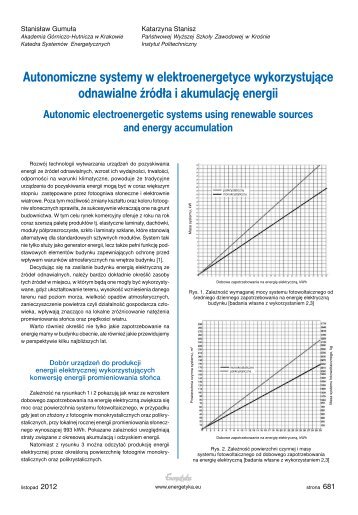 Autonomiczne systemy w elektroenergetyce ... - Energetyka