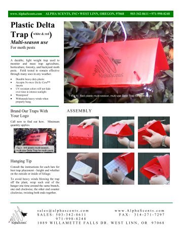 Plastic Delta Traps Flyer - Alpha Scents, Inc. Home