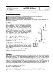 Klausur SS 98 Pumpen und Verdichter 1 Aufgabe 1 Eine Pumpe soll ...