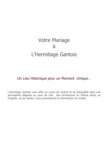 Votre Mariage Ã  L'Hermitage Gantois - Hotel Hermitage Gantois