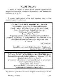 czytaj PDF - Stowarzyszenie Rodzin OsadnikÃ³w Wojskowych i ...