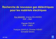 Recherche de nouveaux gaz diÃ©lectriques - matpost 2003