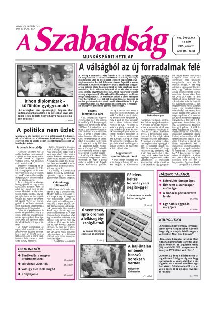 1. szÃ¡m - januÃ¡r 7. - A SzabadsÃ¡g