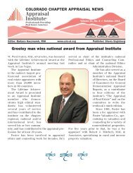 October 2011 Newsletter - Colorado Appraisal Institute