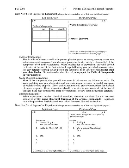 Organic Chemistry Semester 1 LABORATORY MANUAL - Moravian ...