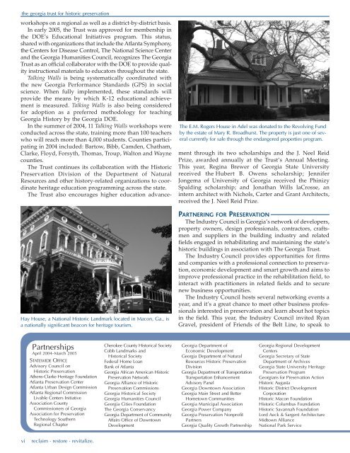 2005 Annual Report - The Georgia Trust for Historic Preservation