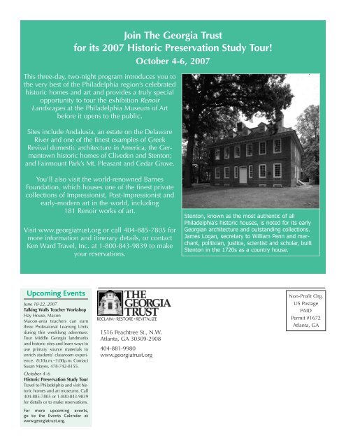 May/June 2007 - The Georgia Trust for Historic Preservation