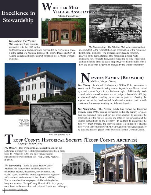 PRESERVATION AWARDS Inside - The Georgia Trust for Historic ...