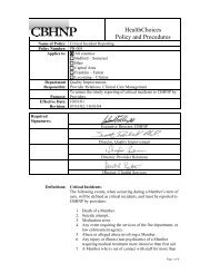 PR-008 Critical Incident Report - CBHNP