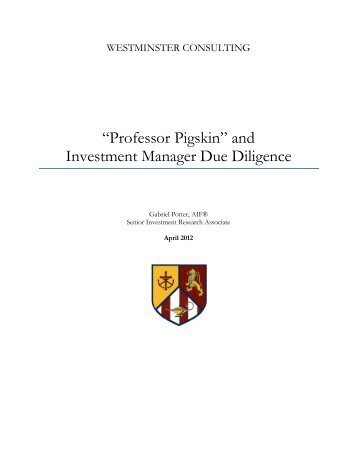 and Investment Manager Due Diligence - Fi360