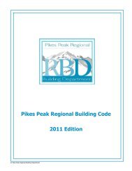 PIKES PEAK REGIONAL BUILDING CODE 2005