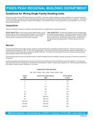 Guidelines for Wiring Single Family Dwelling Units - Pikes Peak ...