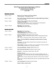 Conference Agenda - The Robert Noyce Scholarship Program