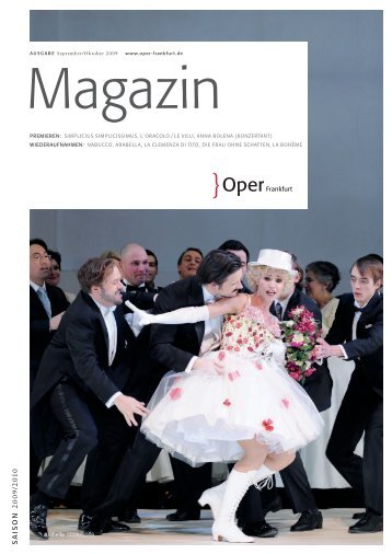 Opernmagazin August - Oktober 2009 - Oper Frankfurt