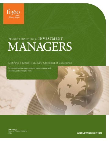 Prudent Practices for Investment Managers handbook - Fi360