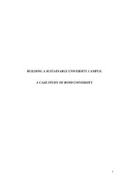 Building a sustainable university campus: A case study of Bond ...