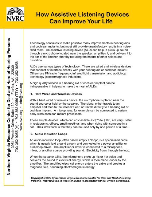 How Assistive Listening Devices Can Improve Your Life - NVRC.org