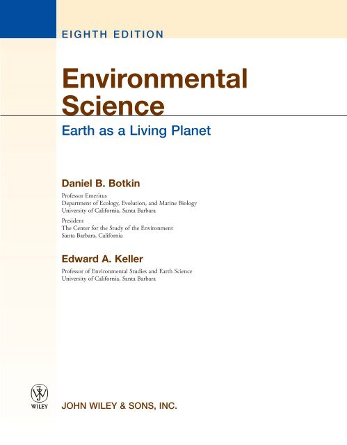 Botkin Environmental Science Earth as Living Planet 8th txtbk