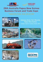 29th Australia Papua New Guinea Business Forum and Trade Expo