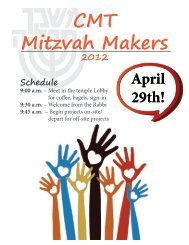 CMT Mitzvah Makers - Congregation Mishkan Tefila
