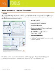 How to interpret the Fund Fact Sheet report - Fi360