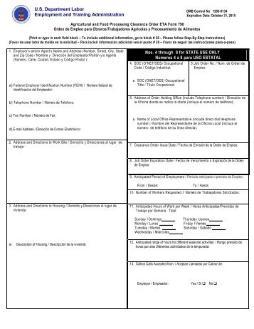 US Department Labor Employment and Training Administration Nos ...