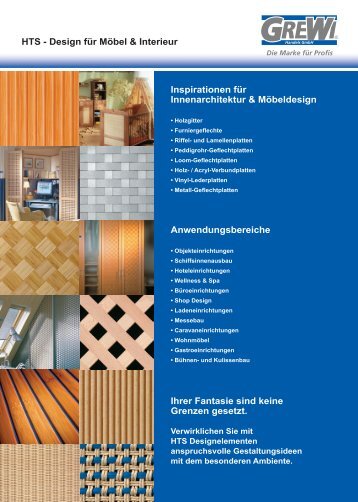 HTS - Design für Möbel &  Interieur ... - GREWI Handels  GmbH