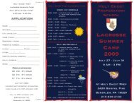 HGP Lacrosse Brochure - Holy Ghost Preparatory School
