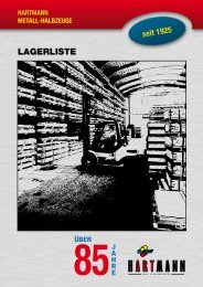 LAGERLISTE - W.Hartmann & Co.