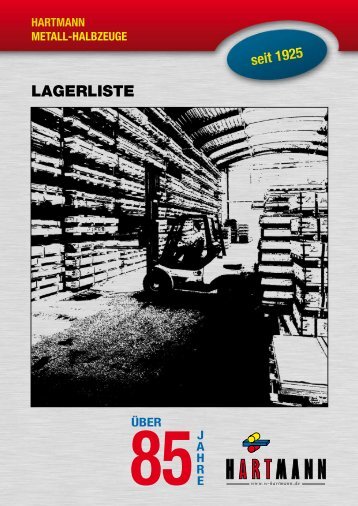 LAGERLISTE - W.Hartmann & Co.