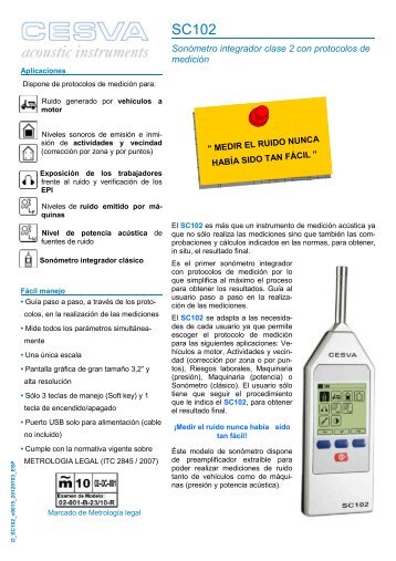 SC102 Â· SonÃ³metro integrador clase 2 con protocolos de mediciÃ³n