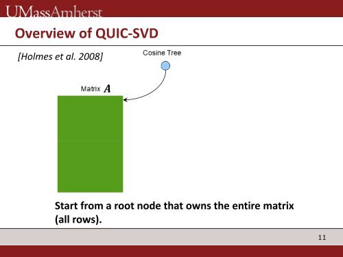 Overview of QUIC-SVD - UMass Graphics Lab - University of ...